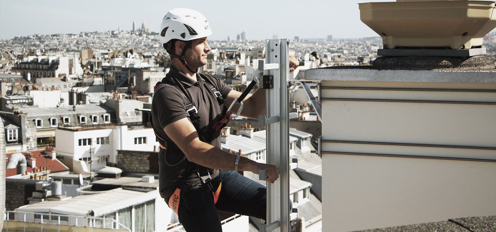 Ladder sytem on an office building