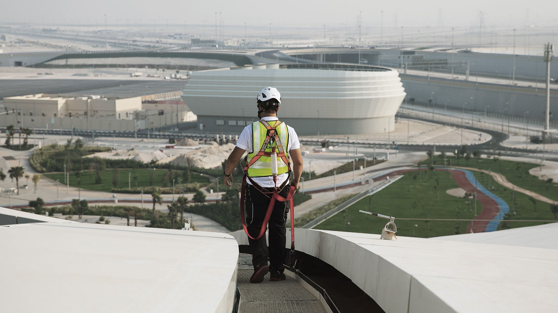 Full safety system on an architectural stadium in Qatar