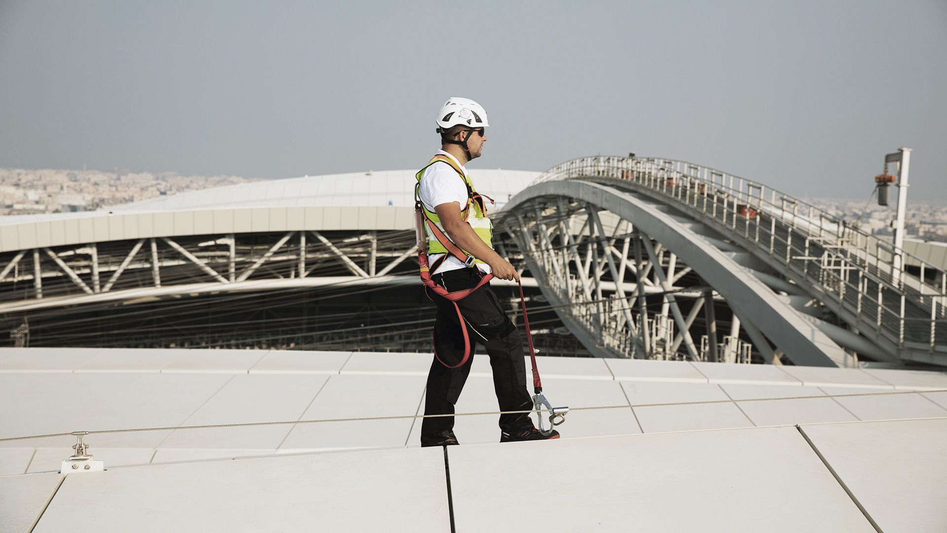 Full safety system on an architectural stadium in Qatar