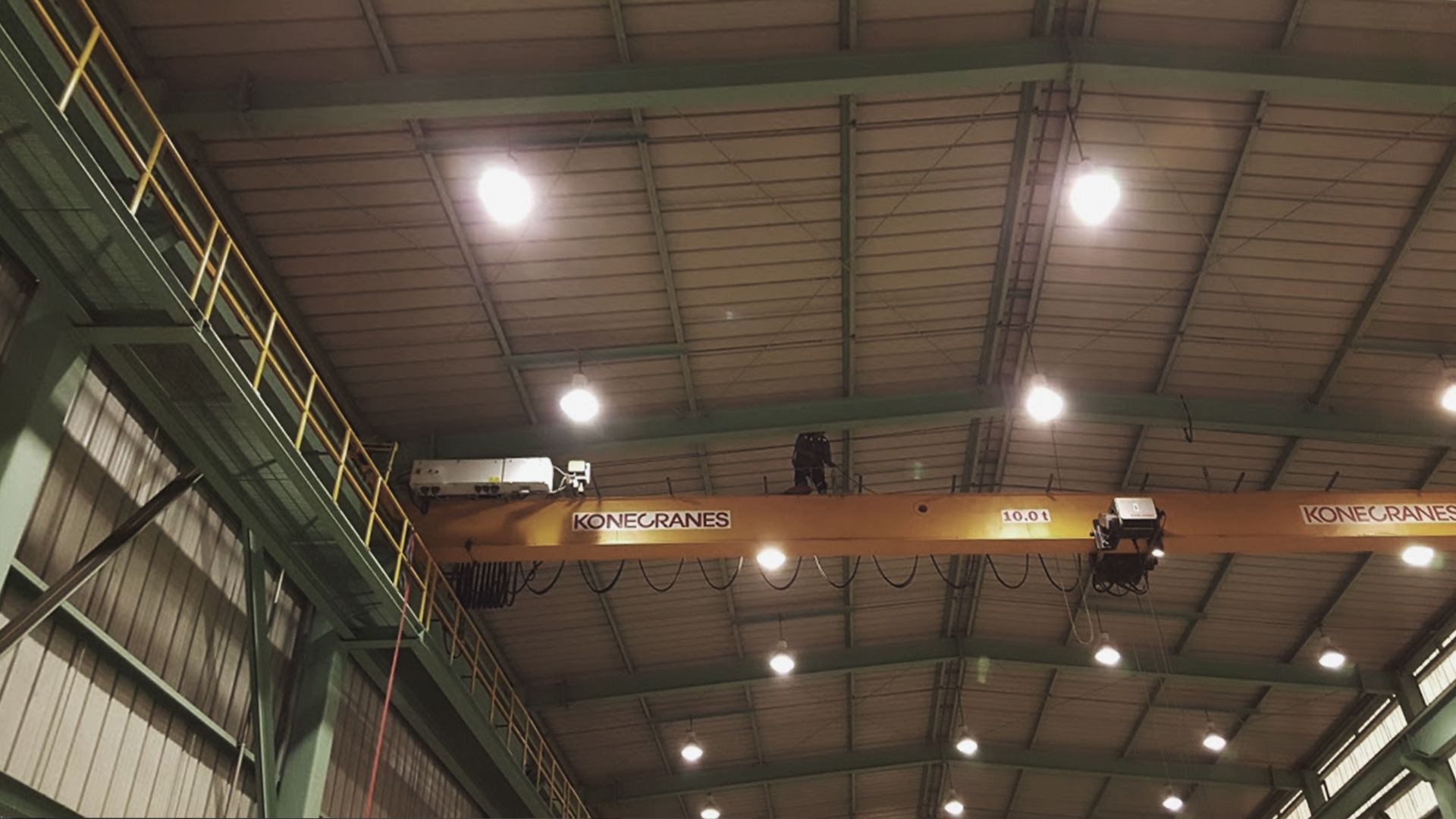 Securing gantry cranes in steel factory