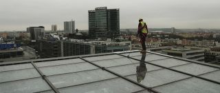 Anchor points on glass roof