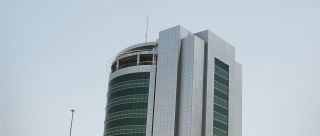 Monorail Circular facade Bahrain Financia Harbour