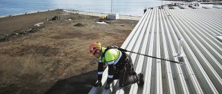 Unipost lifeline on fish factory in Iceland