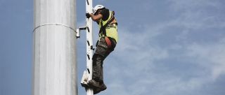 MastLadder installed on a 40m pylon