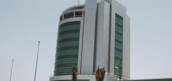 Monorail Circular facade Bahrain Financia Harbour